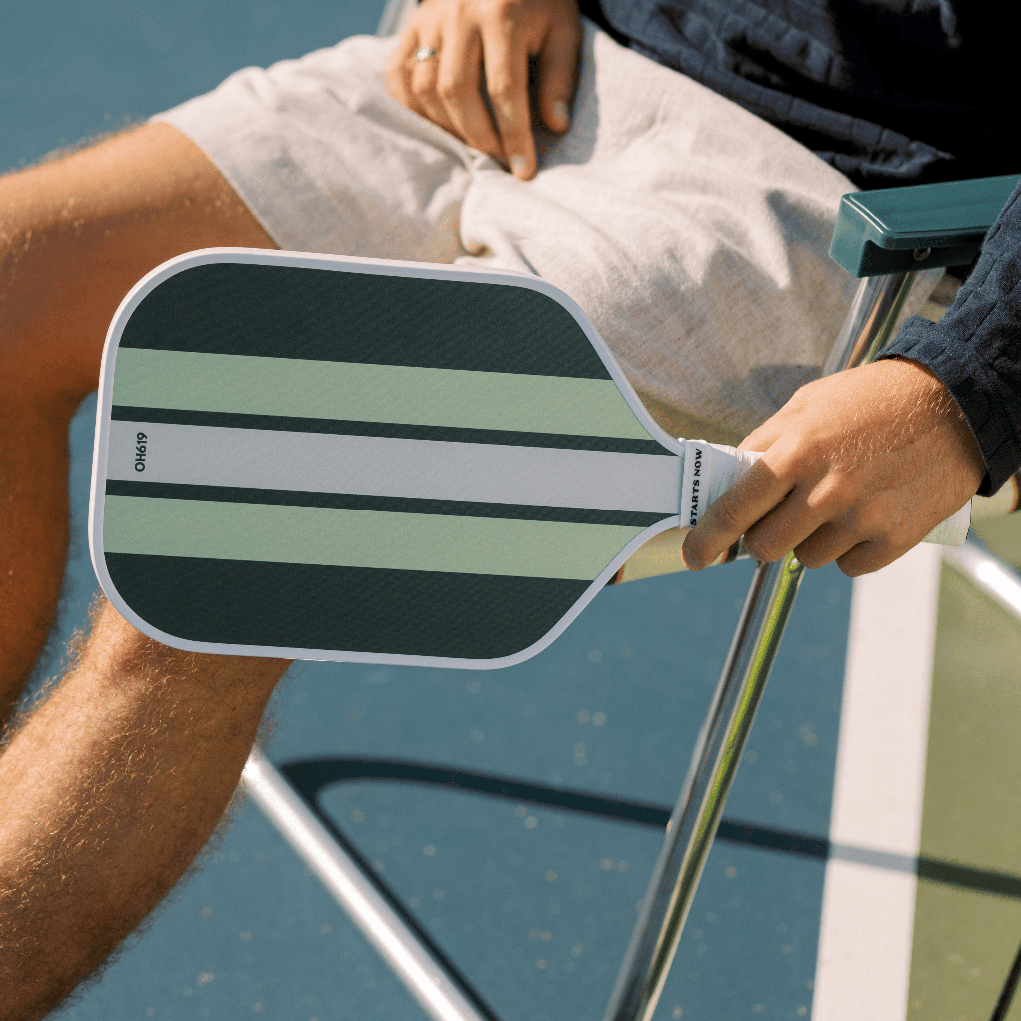 Performance Green Pickleball Paddle White Grip Tape