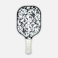 White Splatter Paint Pickleball Paddle