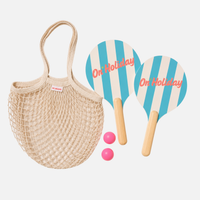 Cabana Stripe Beach Paddle Set | Amalfi Blue