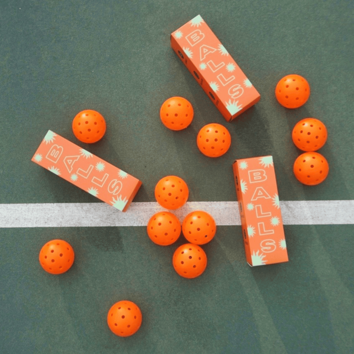 Orange Pickleball Balls - Set of 3