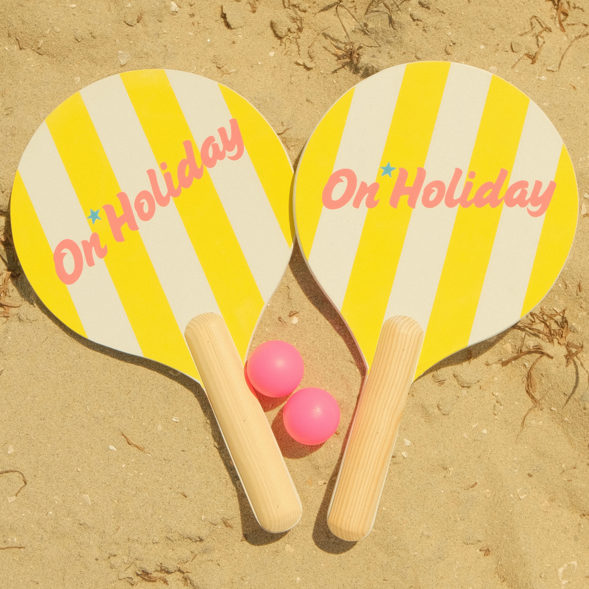Cabana Stripe Beach Paddle Set | Limoncello