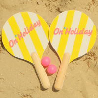 Cabana Stripe Beach Paddle Set | Amalfi Blue
