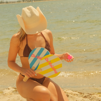 Cabana Stripe Beach Paddle Set | Amalfi Blue
