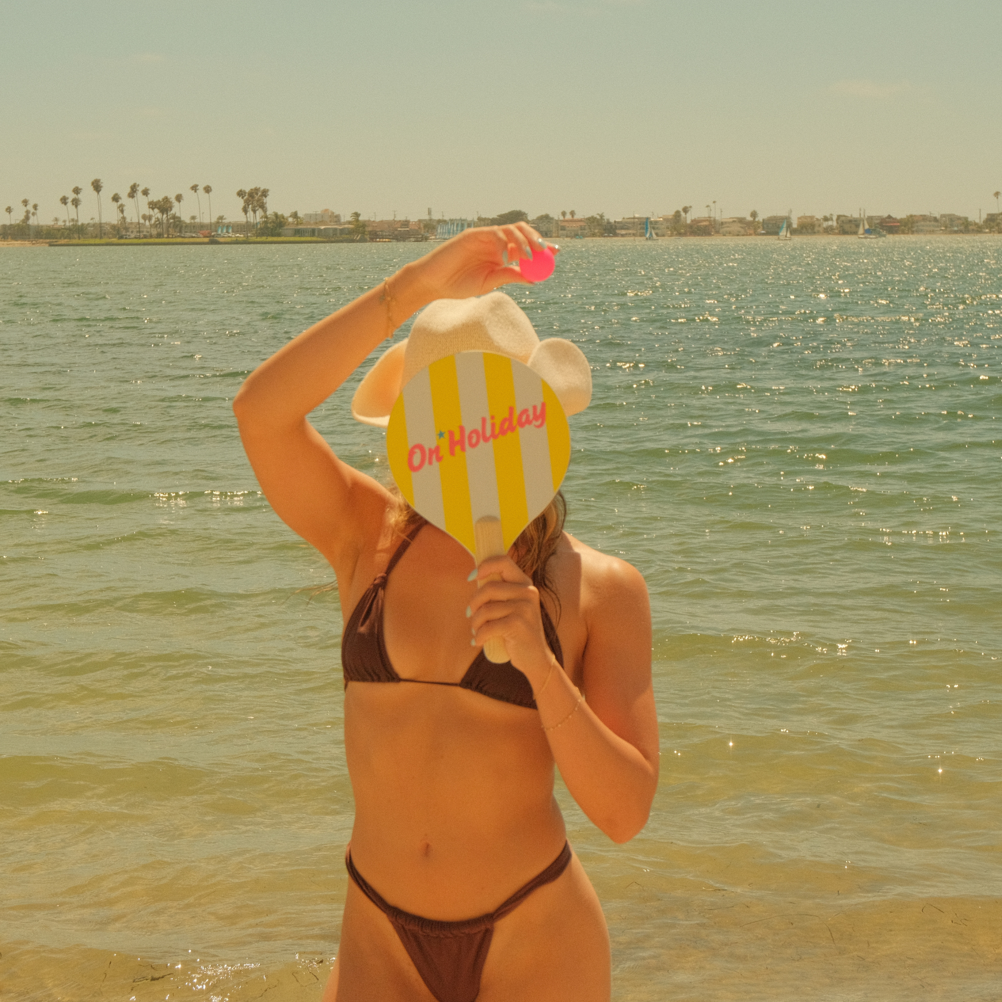 Cabana Stripe Beach Paddle Set | Amalfi Blue