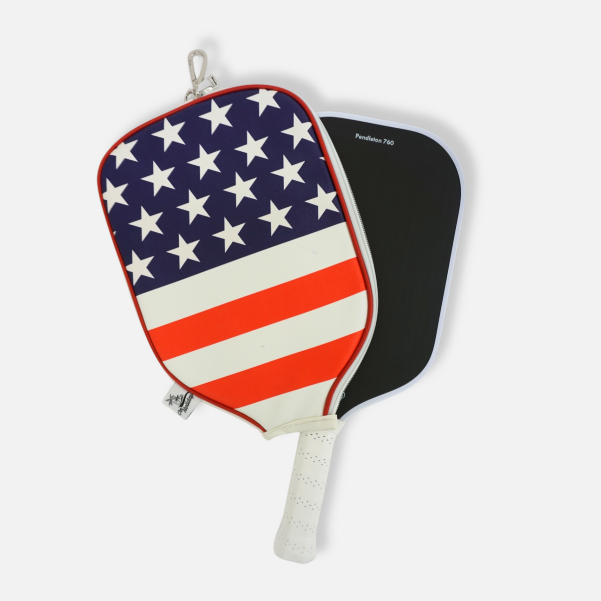 American Flag Leather Pickleball Paddle Cover
