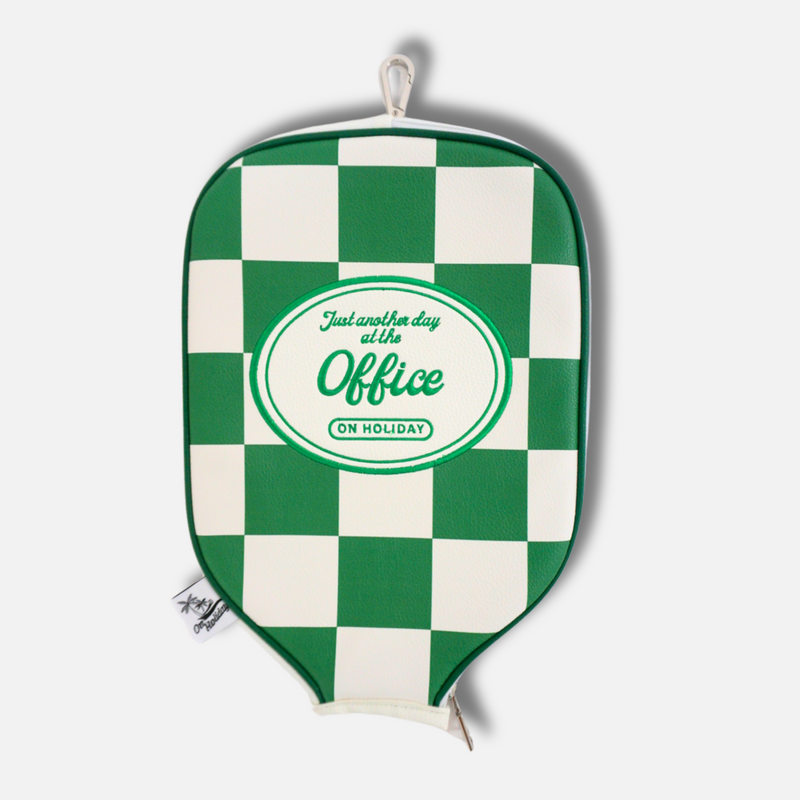 Just Another Day at the Office Leather Pickleball Paddle Cover